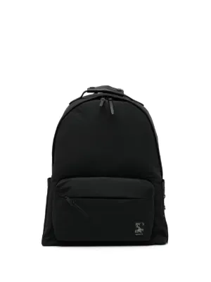 Black Comme Des Garçons logo-tag Backpack | Black | FARFETCH ID
