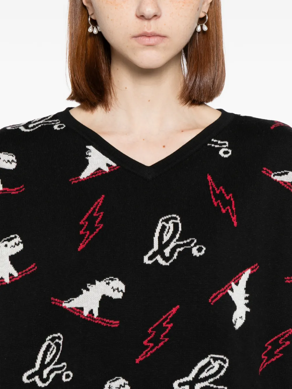 Sport B. By Agnès B. Dino Christmas Vest In Black