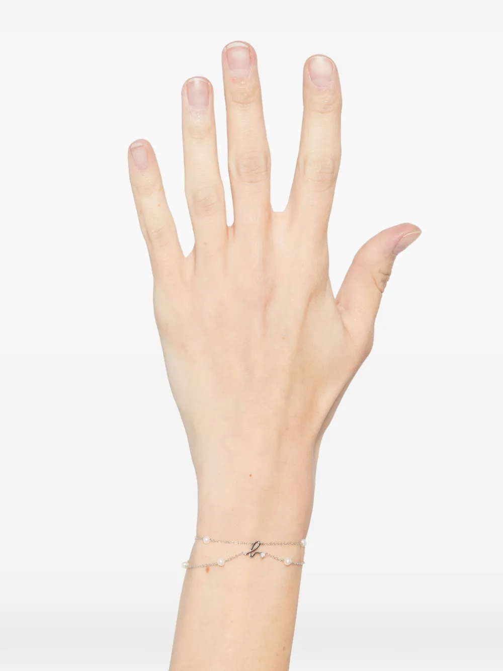 Agnès B. Pearl-embellished Bracelet In Silver