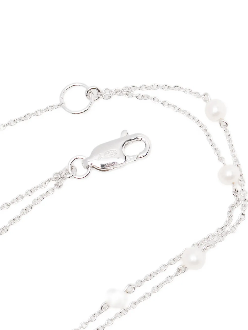 Agnès B. Pearl-embellished Bracelet In Silver