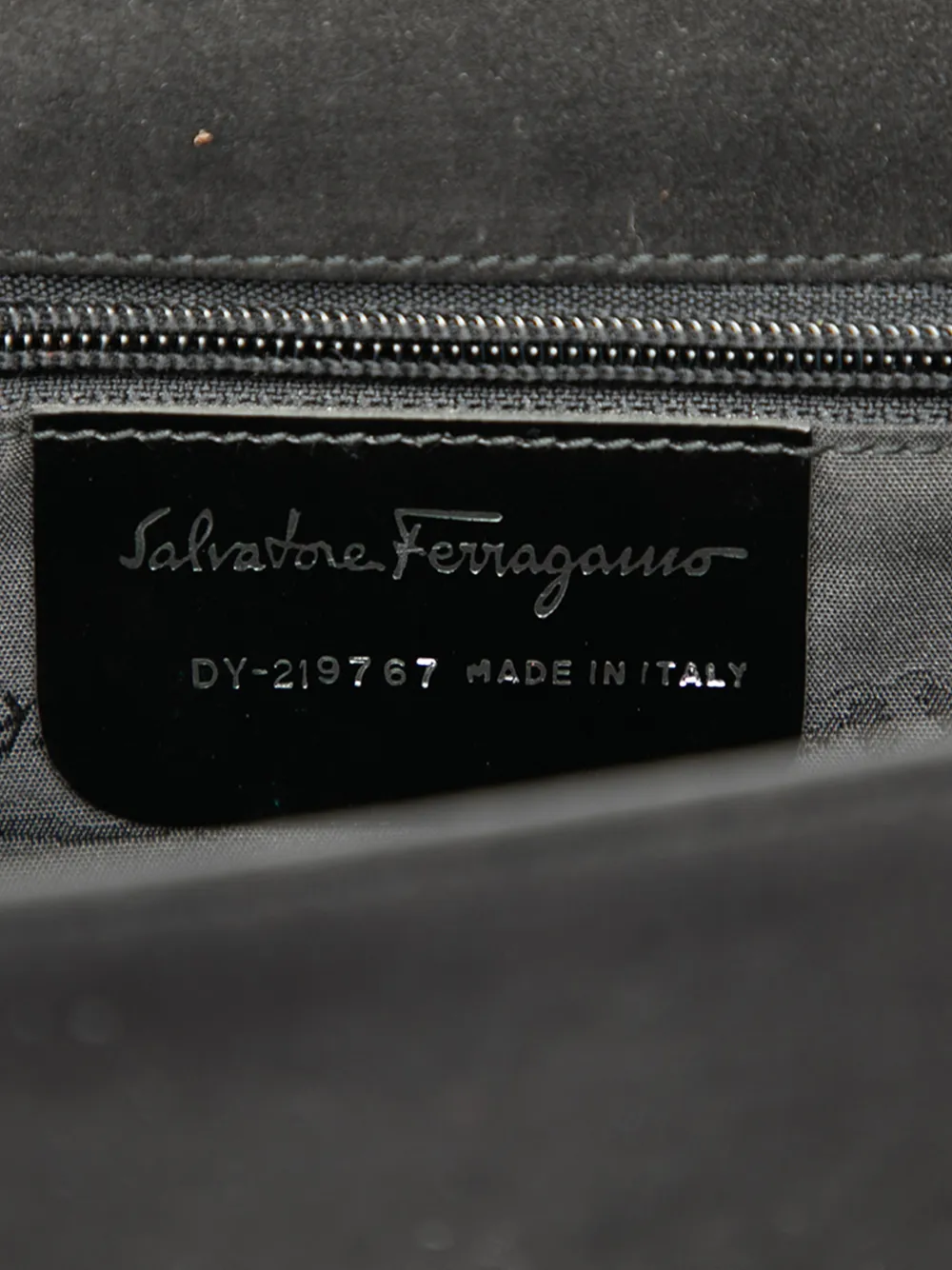 Pre-owned Ferragamo 1990-2025 Suede Satchel In Black