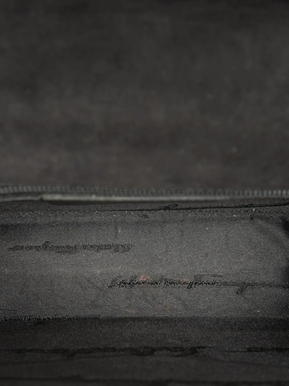 Pre-owned Ferragamo 1990-2025 Suede Satchel In Black