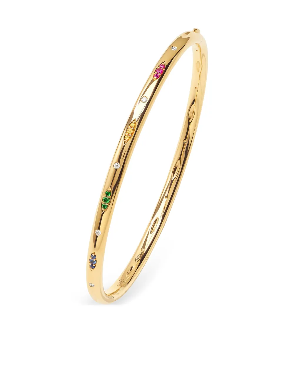 TAMARA COMOLLI 18K yellow gold Gypsy Candy Pave sapphire and tsavorite bangle - Oro