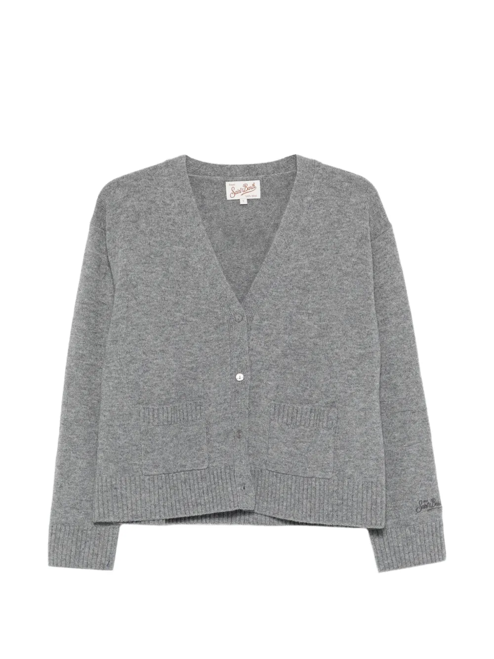 MC2 Saint Barth Madie V-neck pocket cardigan - Grigio