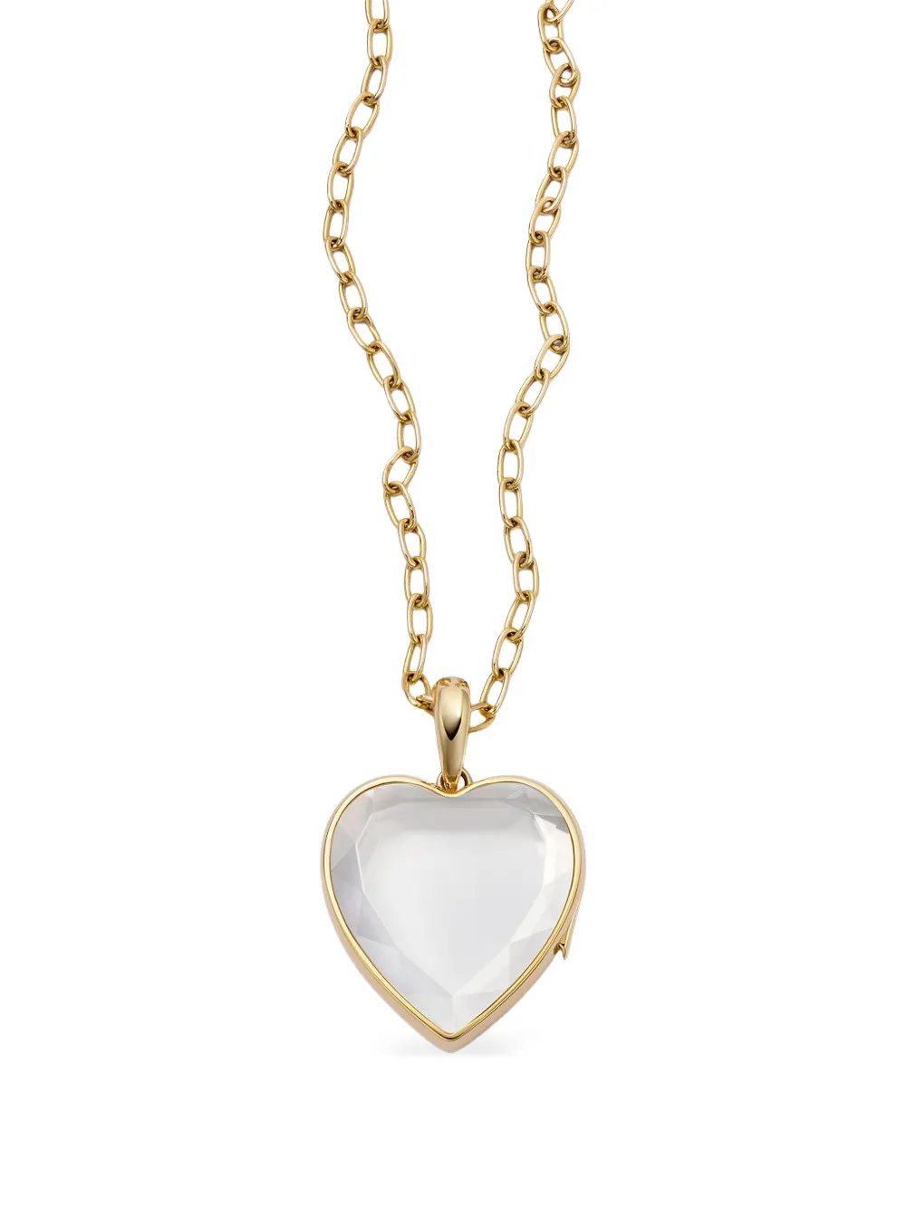 Loquet 18K yellow gold large Heart Locket necklace - Oro