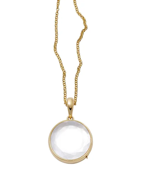 Loquet 18K yellow gold round locket necklace
