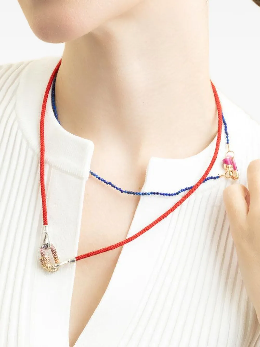 Marla Aaron dije en oro amarillo de 14kt con zafiros | Joyas de lujo | Image 2