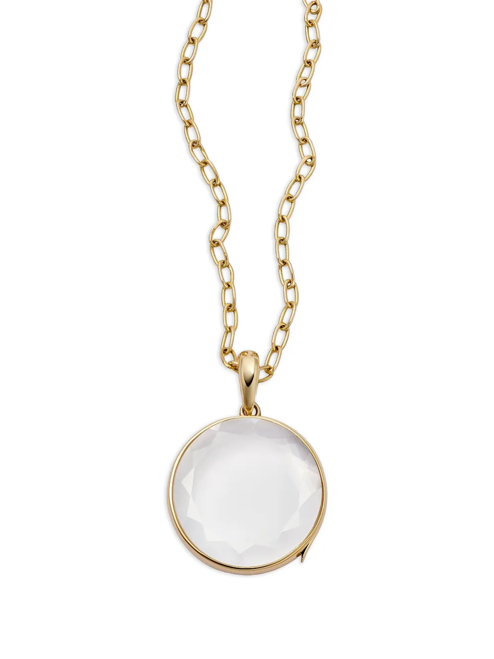 Loquet 18K yellow gold sapphire crystal necklace - Oro