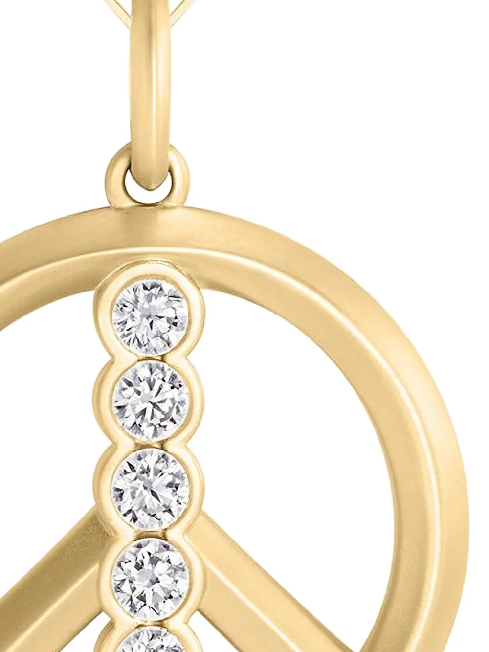  Phillips House 18k Yellow Gold Peace-sign Diamond Necklace 