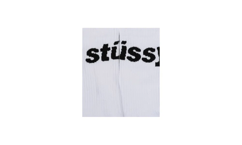 Stüssy Calzini con effetto jacquard - Bianco