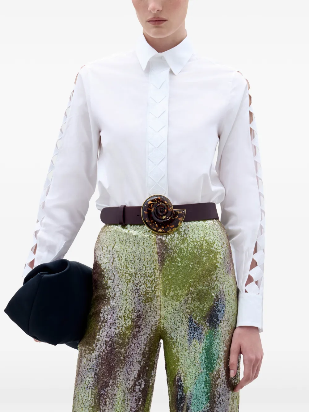 Silvia Tcherassi Idris blouse met uitgesneden details - Wit