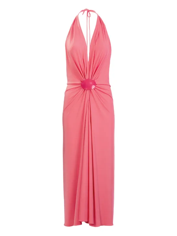 silvia tcherassi pink dress SILVIA TCHERASSI Exclusive Sherry Floral Stretch-silk Maxi Dress L