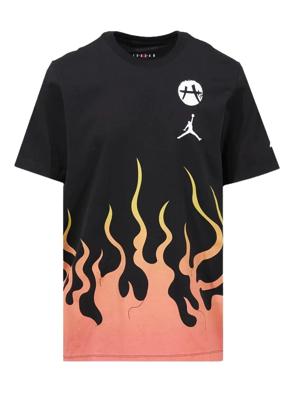 Jordan x Rui Hachimura flame-print logo T-shirt - Schwarz