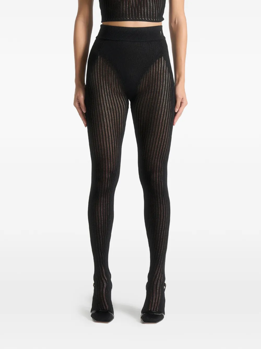 Manière De Voir contour knit footsie trousers - Nero