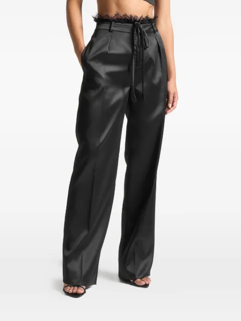 Manière De Voir lace waistband satin trousers