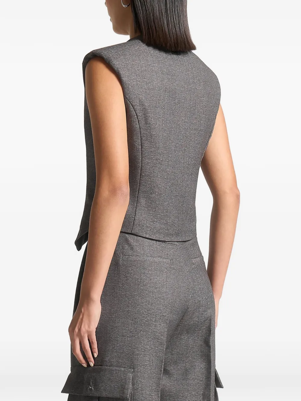 Manière De Voir Laurence getailleerde gilet met textuur Grijs