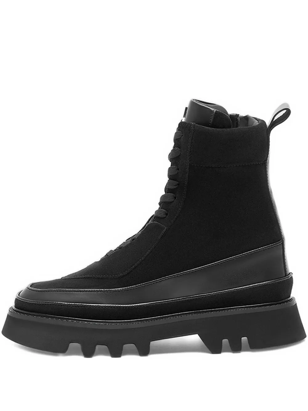 Manière De Voir Eiffel combat boots met rits Zwart