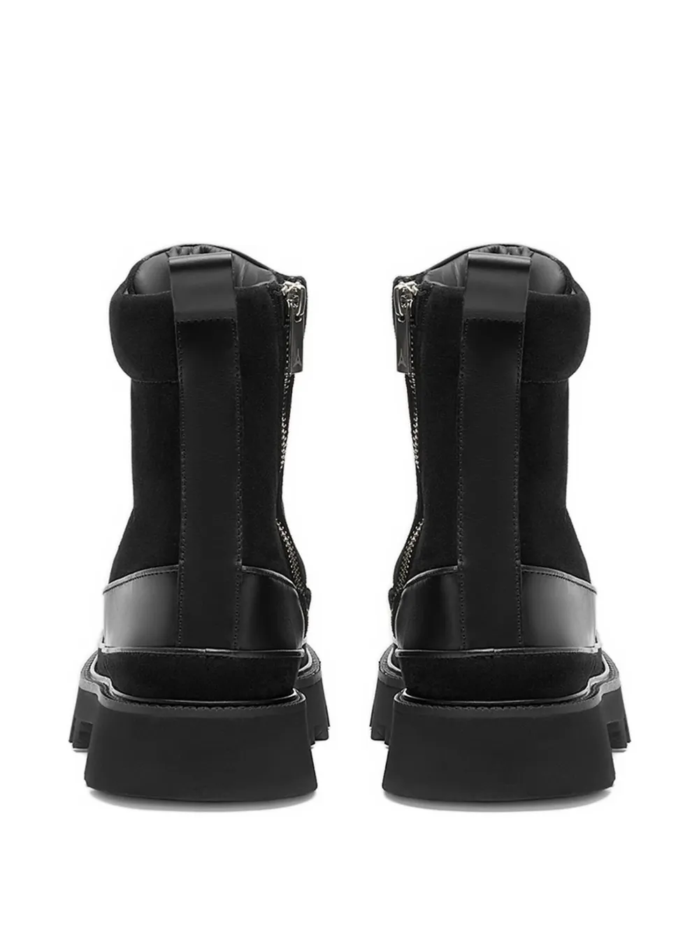 Manière De Voir Eiffel combat boots met rits Zwart