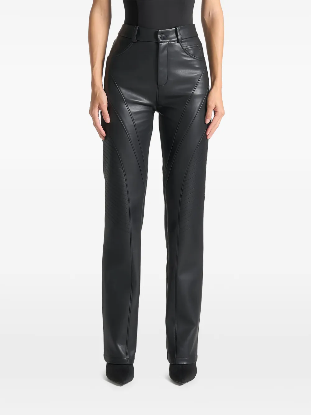 Manière De Voir pantalon de moto en cuir - noir  | 4