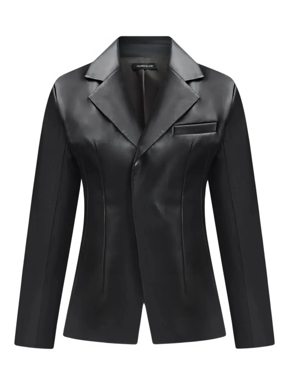 Manière De Voir Double-breasted Lapel Blazer In Black