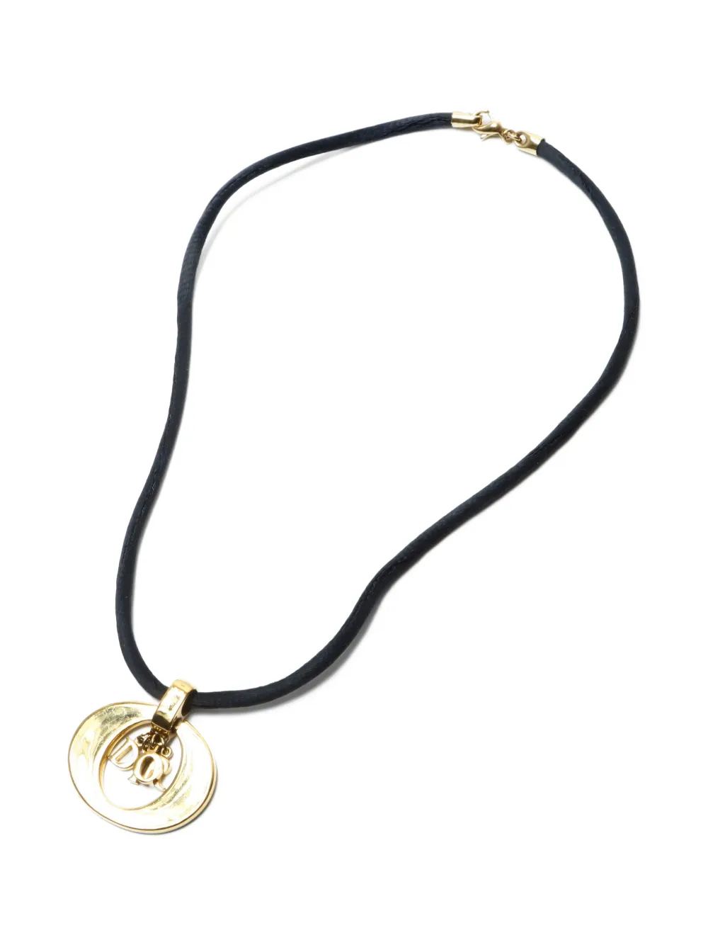 Christian Dior Pre-Owned logo-charm necklace - Oro