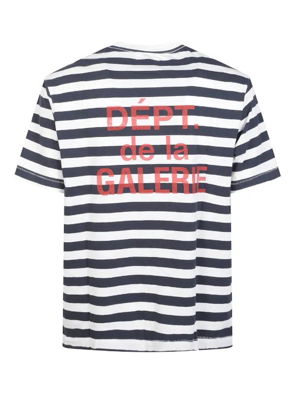 GALLERY DEPT. Striped crew-neck T-shirt | White | FARFETCH