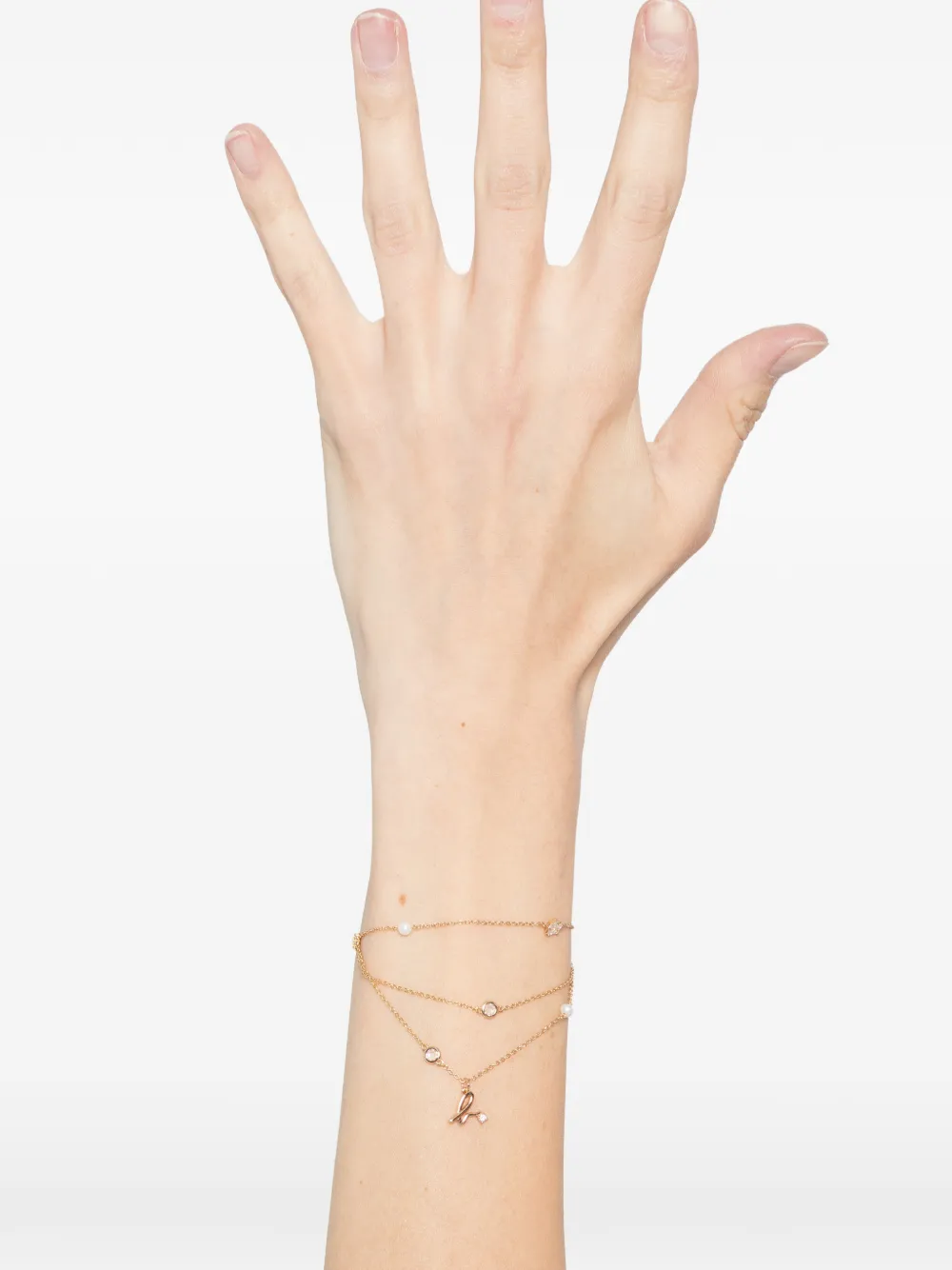 Agnès B. Pendant Charm Bracelet In Brown