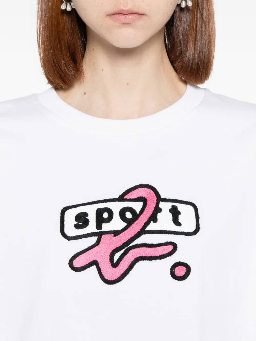 Sport B. By Agnès B. Appliqué Logo T-shirt In Gray