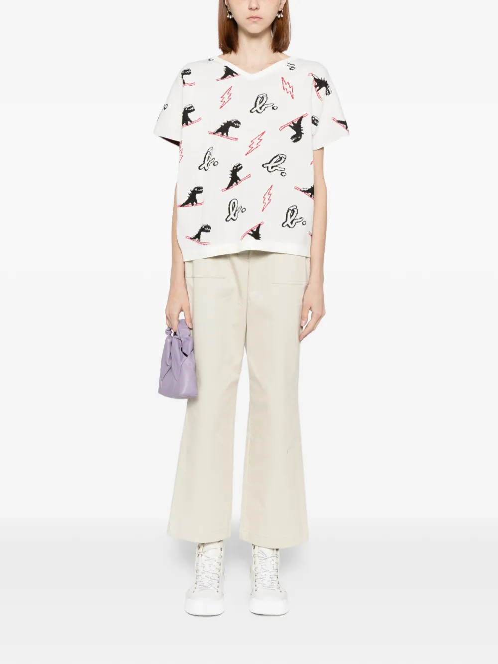 Sport B. By Agnès B. Dino Christmas Vest In White