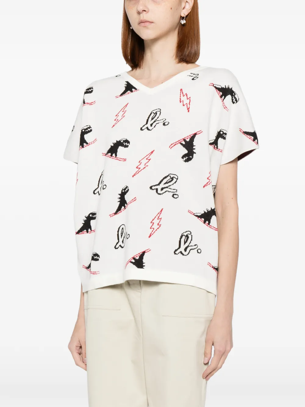 Sport B. By Agnès B. Dino Christmas Vest In White