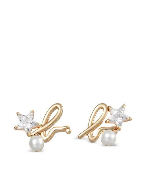 agnès b.  aretes con perla y estrella