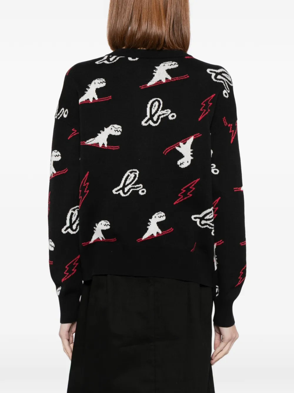 SPORT b. by agnès b. Dino Christmas sweater vest Zwart