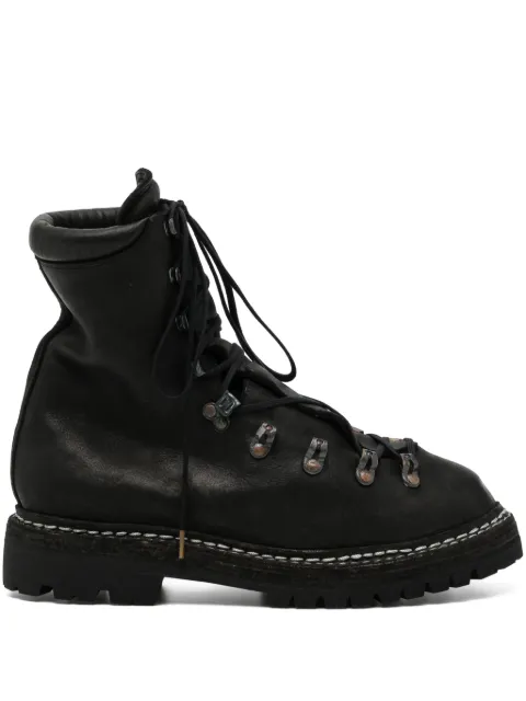 Guidi lace-up full-grain leather boots
