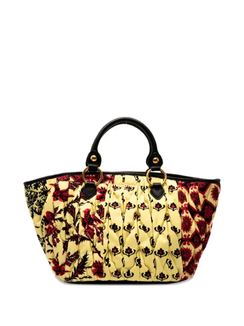Miu Miu Pre-Owned 2012 Limited Edition Matelasse Printed Canvas handbag