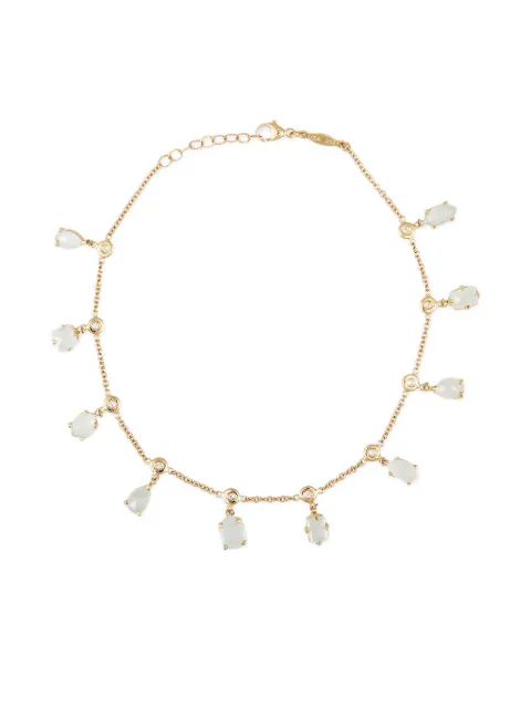 Jacquie Aiche 14k yellow gold aquamarine shaker anklet