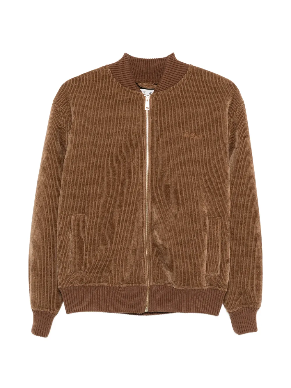 Mc2 Saint Barth Celia Zip-up Corduroy Jacket In Brown