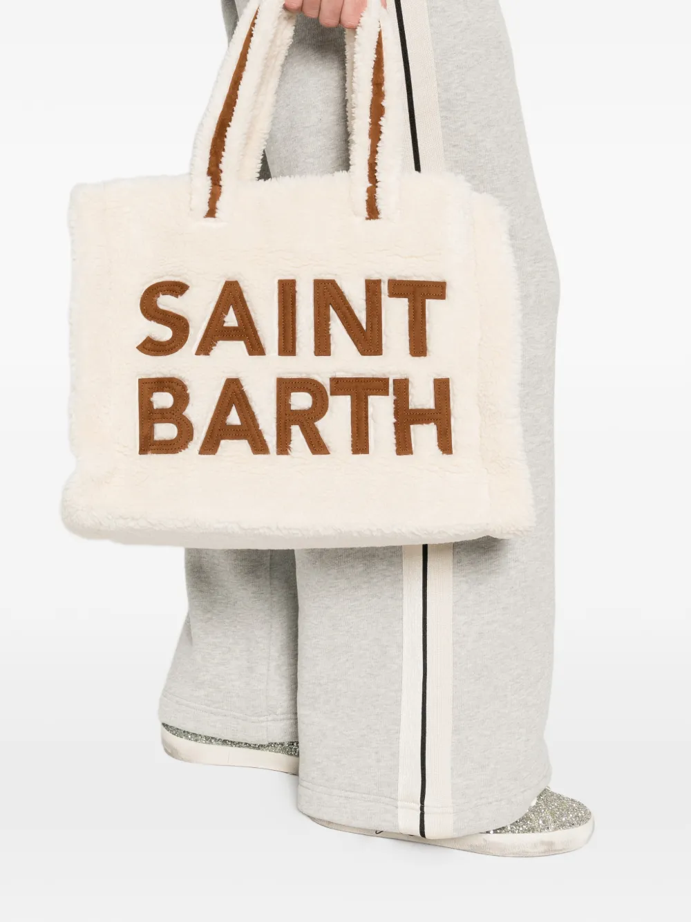 MC2 Saint Barth logo-appliqu&eacute; top-handles tote bag - Beige