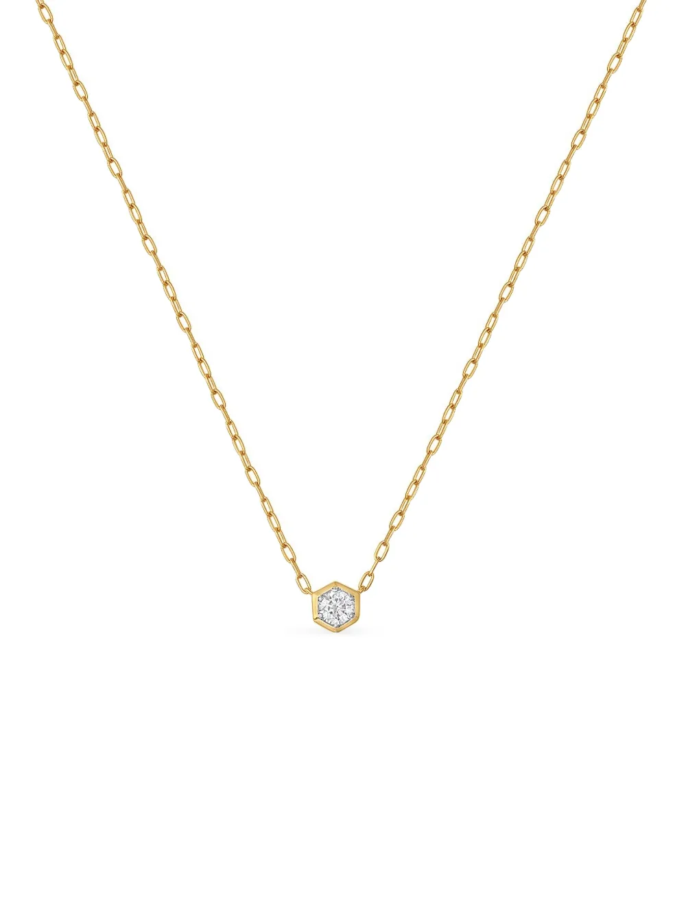 Sara Weinstock 18k Yellow Gold Honey Comb Diamond Necklace In Gold