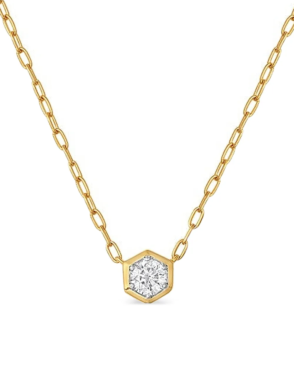 Sara Weinstock 18k Yellow Gold Honey Comb Diamond Necklace In Gold