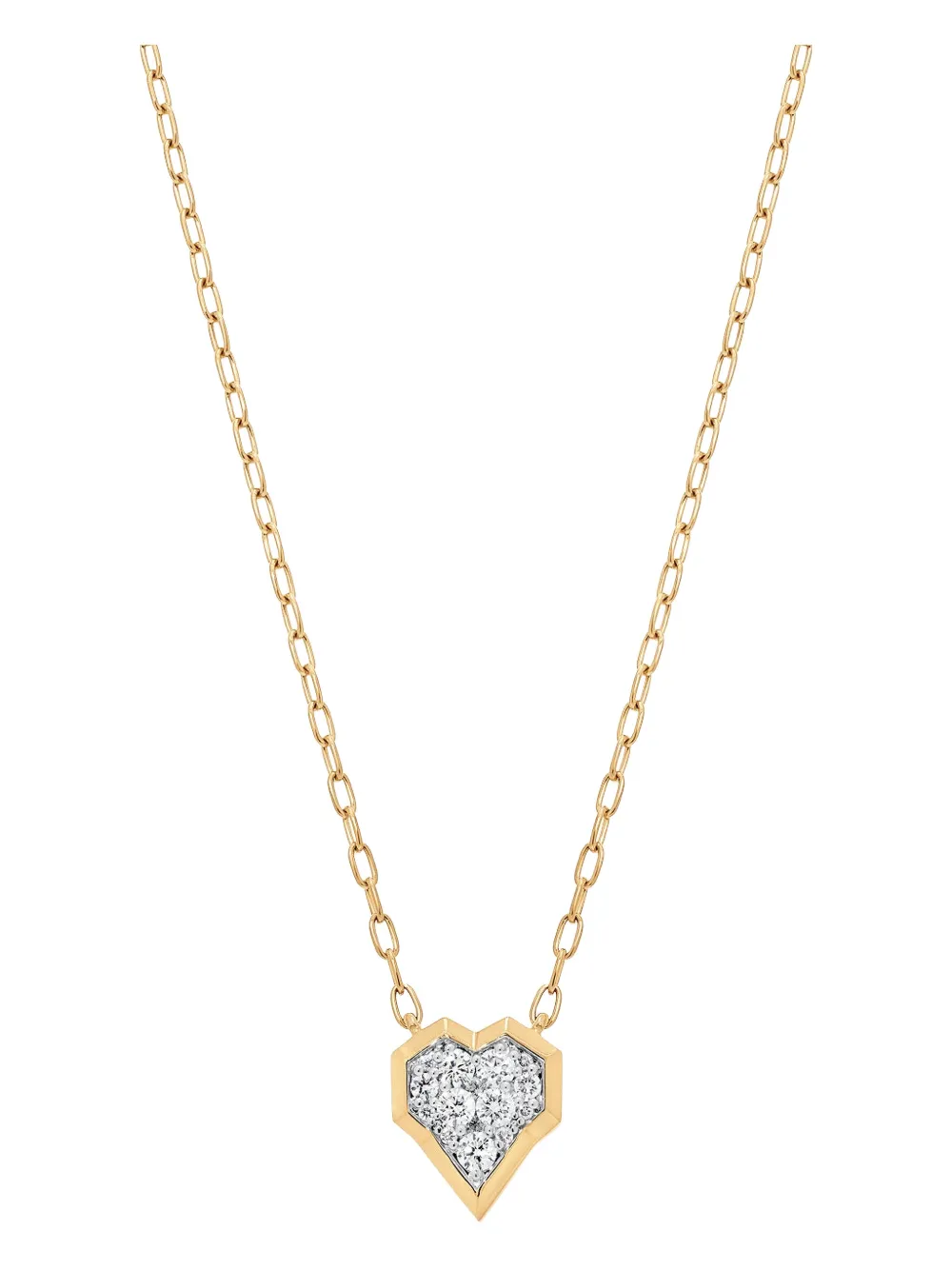 Sara Weinstock 18K yellow gold Honey Comb Heart diamond necklace - Oro