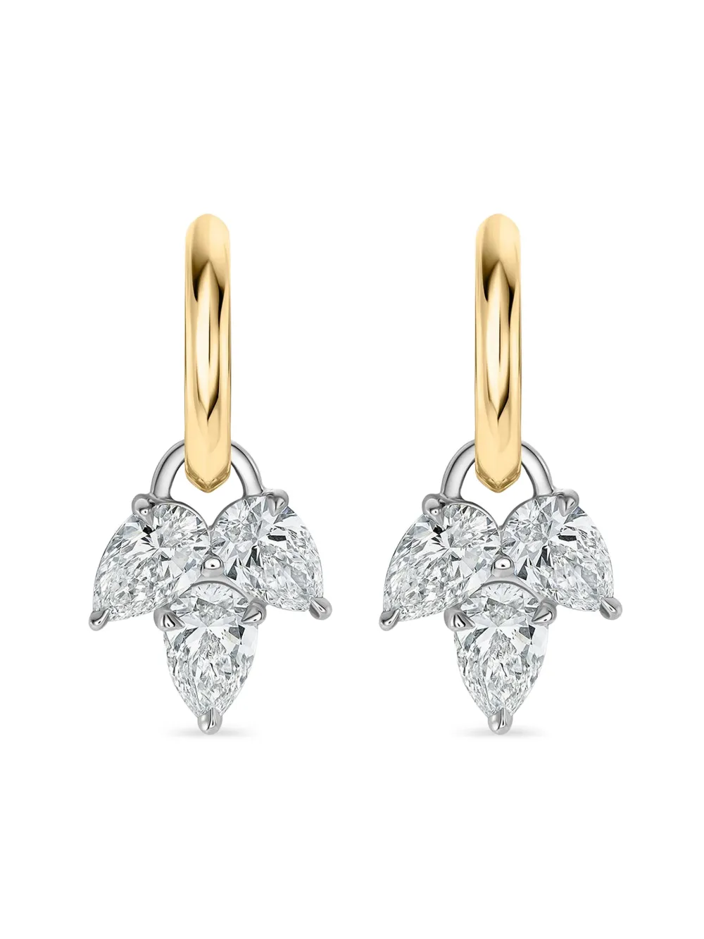PHILLIPS HOUSE 18K yellow gold diamond leaf earrings - Oro