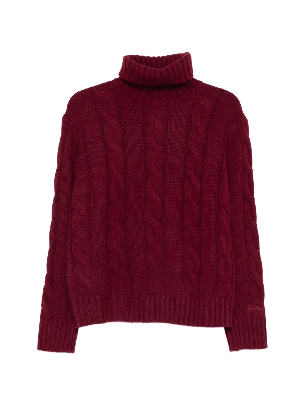 MC2 Saint Barth Fantine cable-knit roll-neck sweater - Rosso