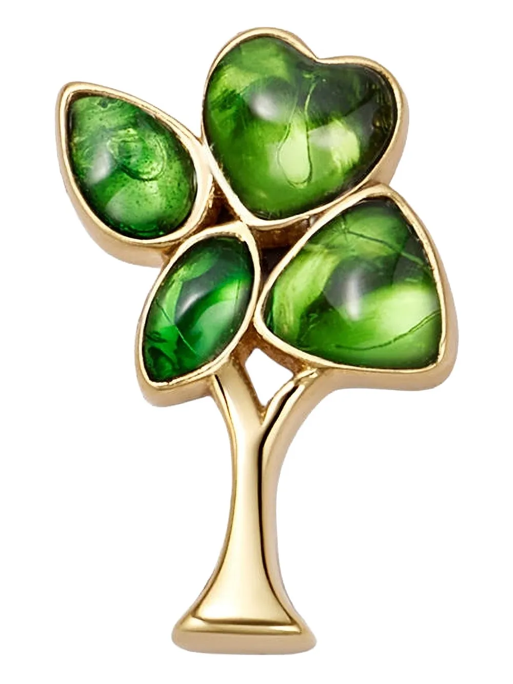 Loquet 18k Yellow Gold Heritage Tree Tsavorite Charm