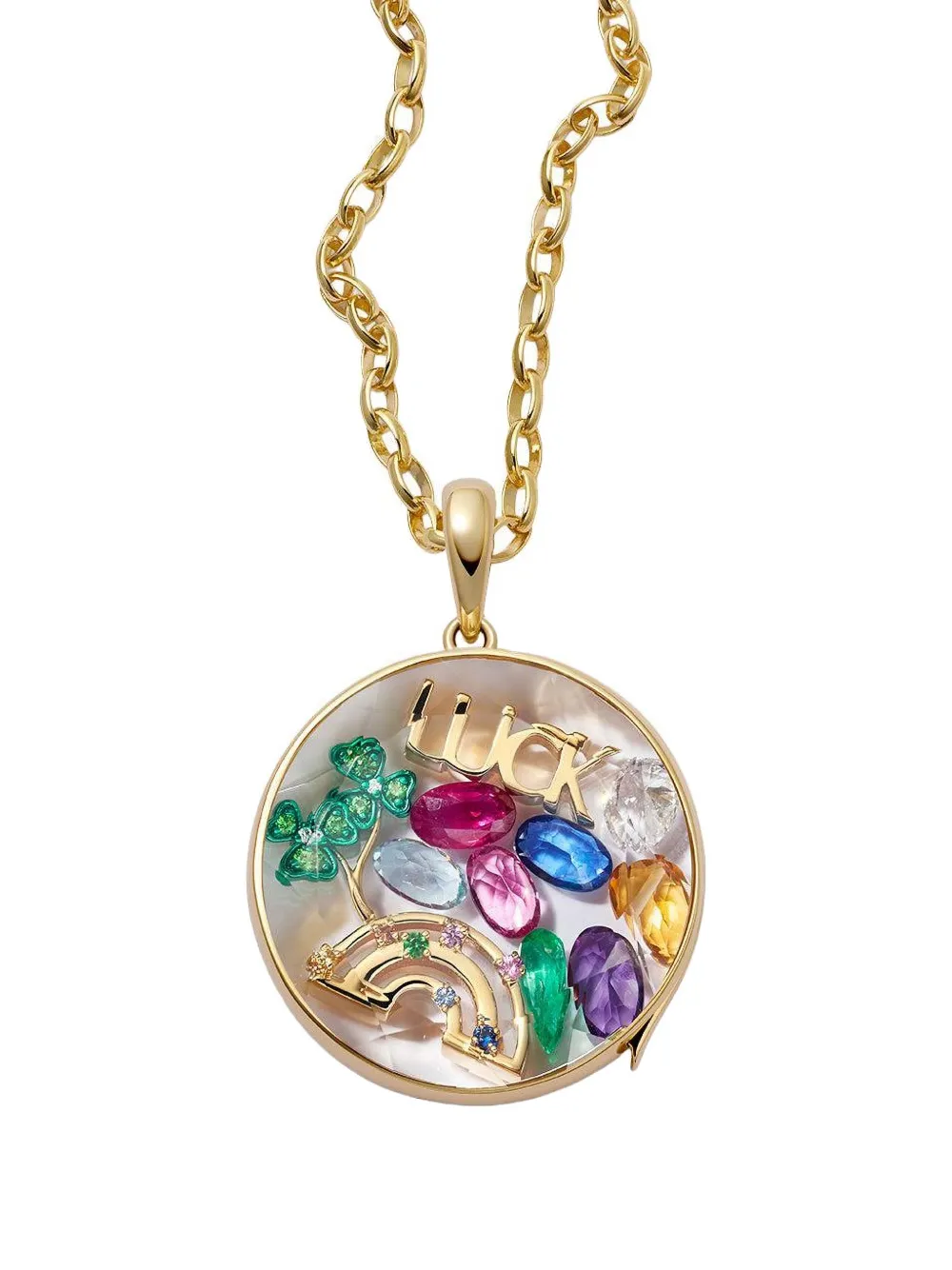 Loquet Citrine November Geburtsstein-Anhänger - Gelb