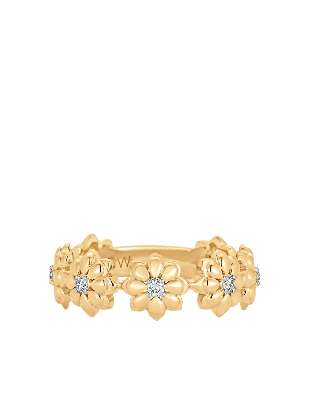 Sara Weinstock 18k yellow gold diamond flower ring - Oro