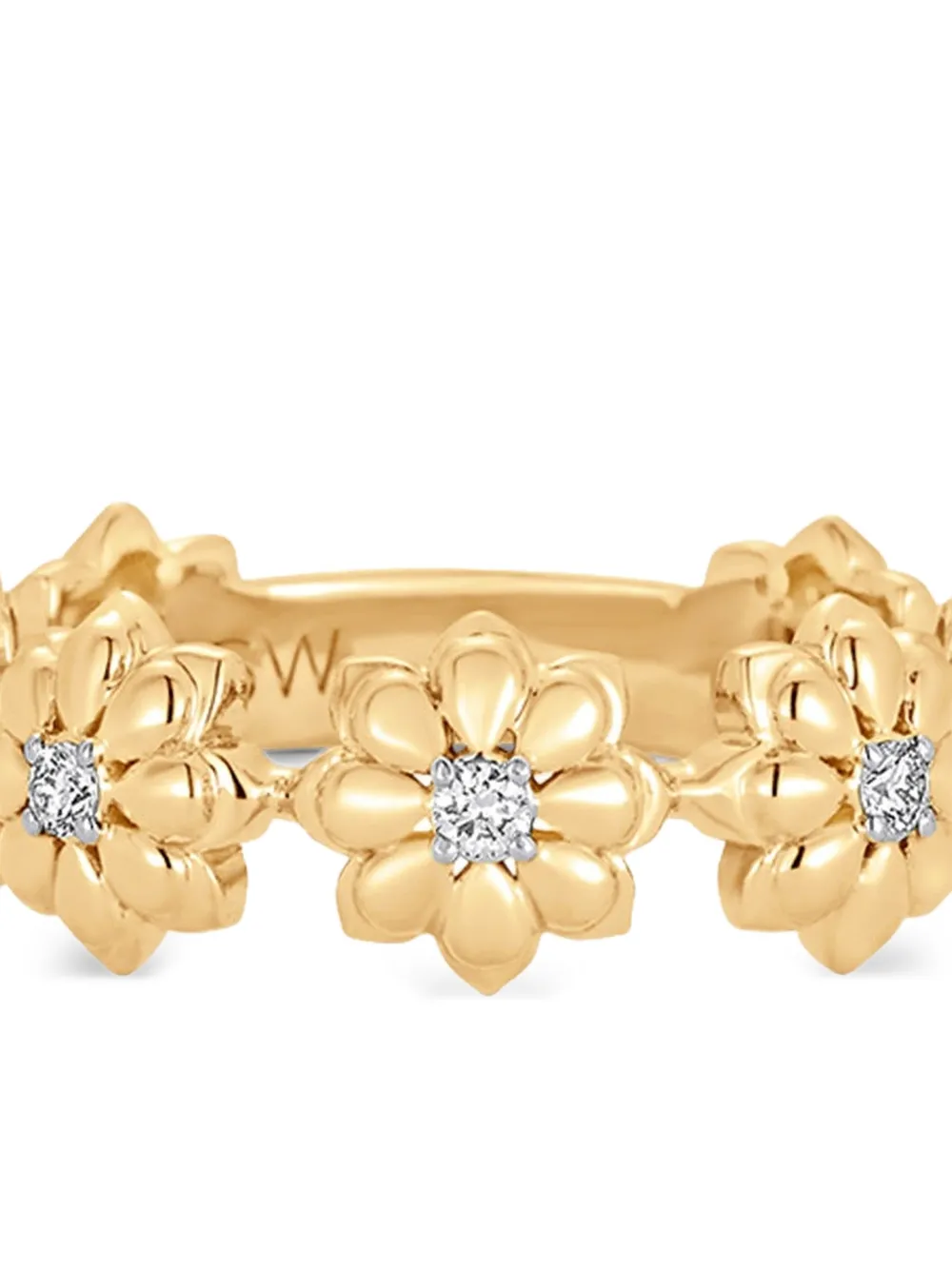 18K黄金钻石花卉戒指