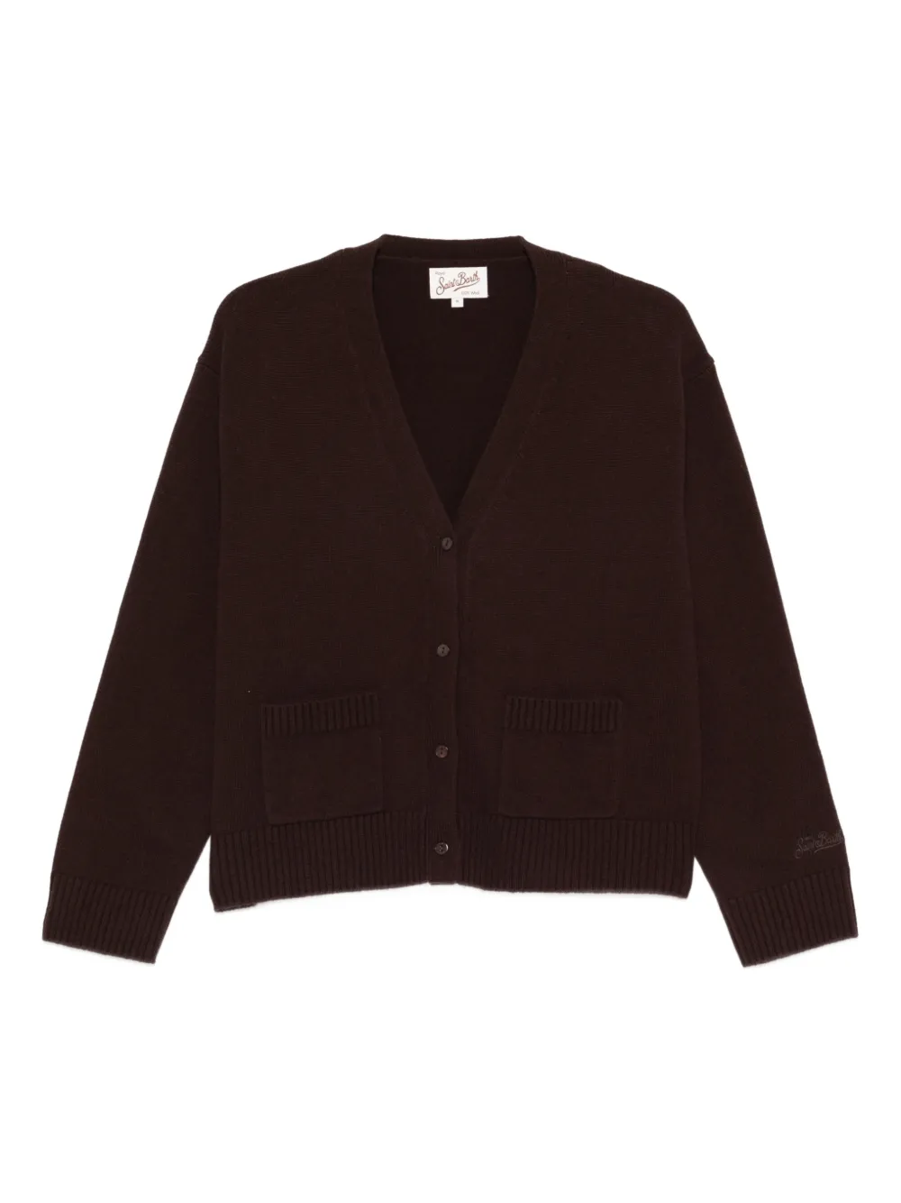 MC2 Saint Barth Madie wool V-neck cardigan - Marrone