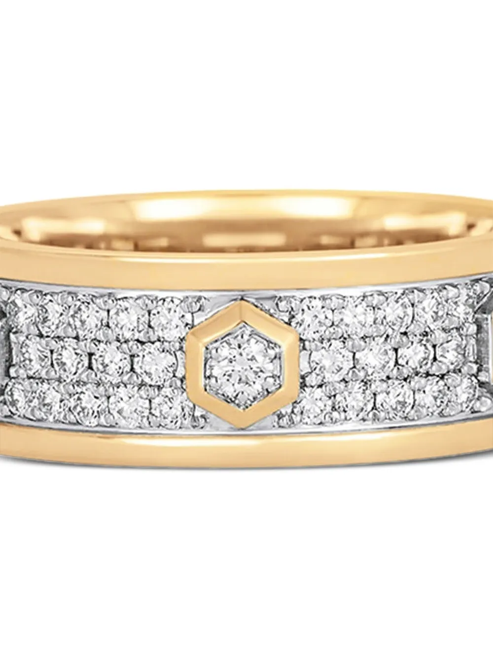 Sara Weinstock 18k Yellow Gold Diamond Honey Comb Ring In Gold