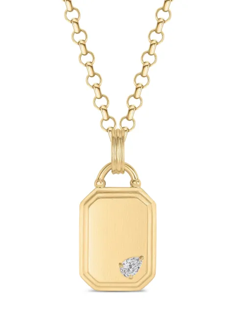 PHILLIPS HOUSE 18K yellow gold dog-tag diamond necklace