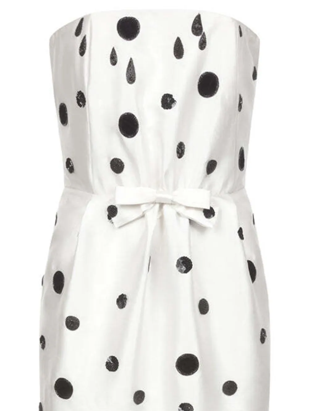 Bernadette Jones maxi-jurk met stippen en strikdetail - Wit